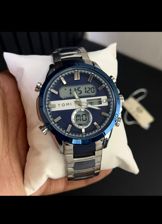 TOMI T-1956 High Quality Chain Watch Dual Time