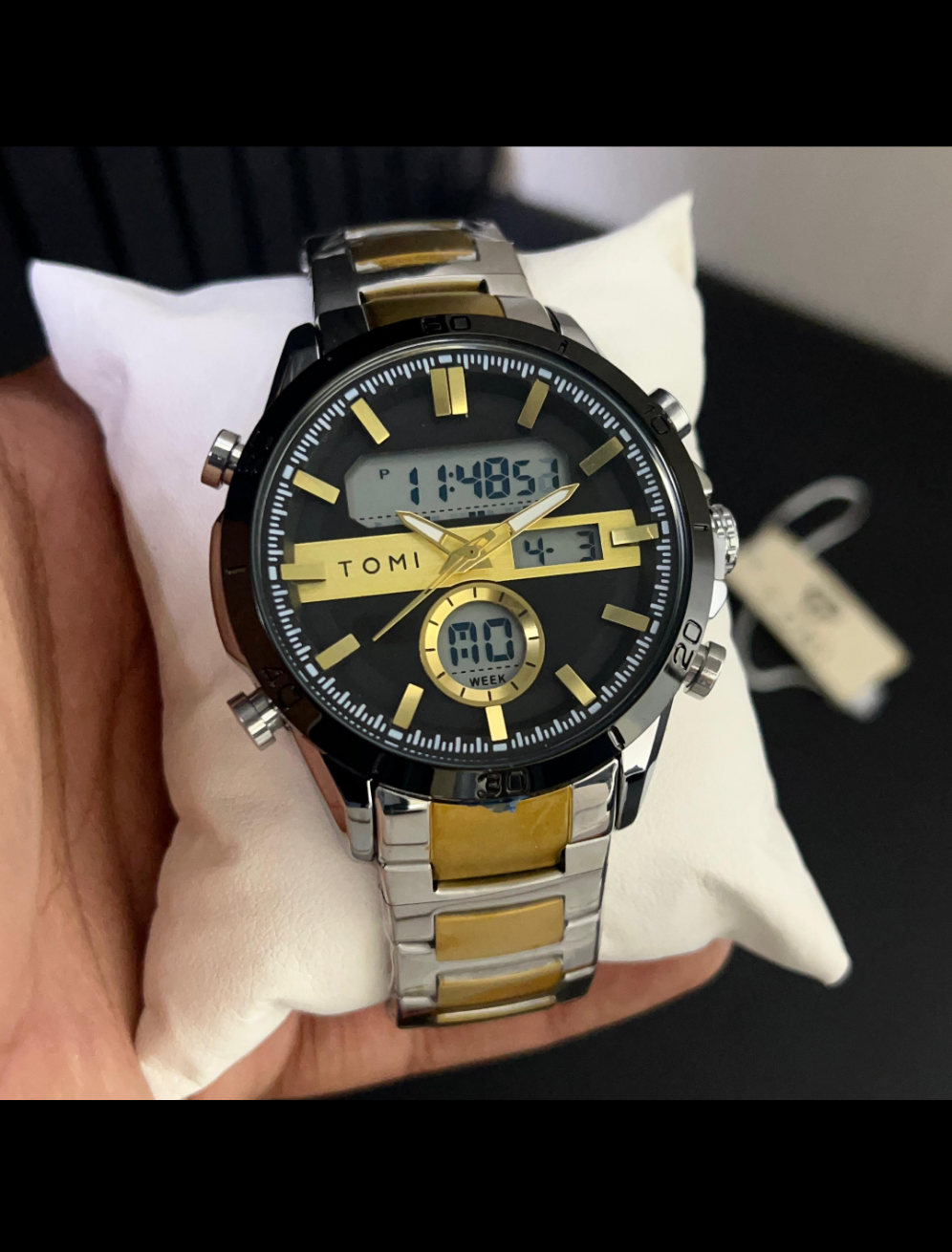 TOMI T-1956 High Quality Chain Watch Dual Time