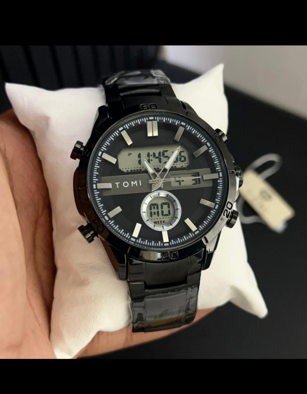 TOMI T-1956 High Quality Chain Watch Dual Time