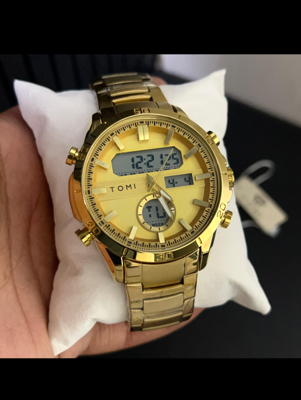 TOMI T-1956 High Quality Chain Watch Dual Time