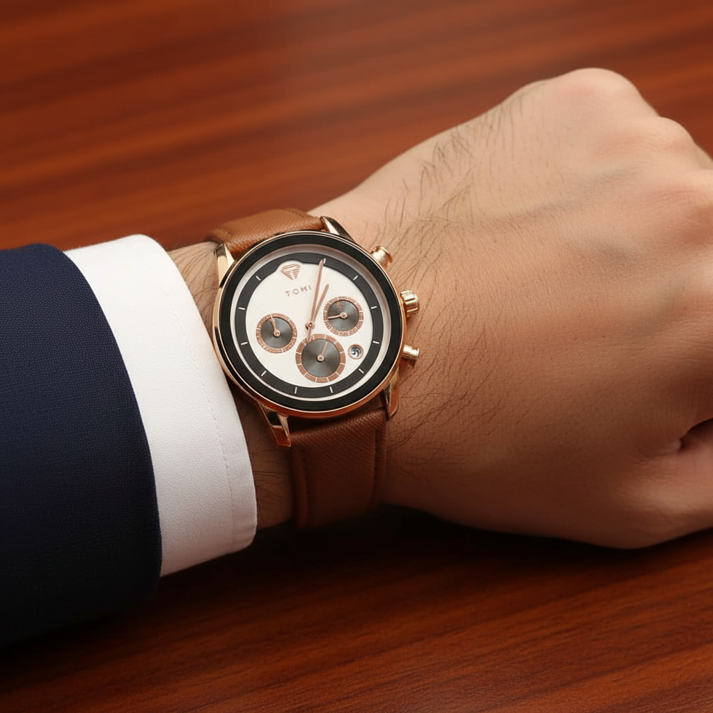 TOMI T-603 S6 Series Luxury Business Watch Cufflinks Tie Pin