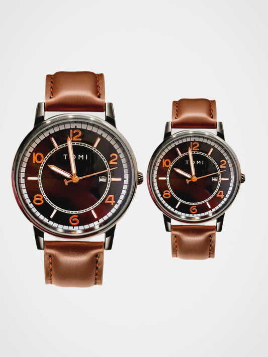 TOMI T-025 Couple Watch Date Quartz