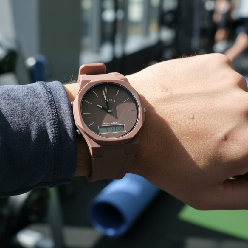 TOMI T-238 Dual Time Sports Watch Comfortable Straps Water Resistant