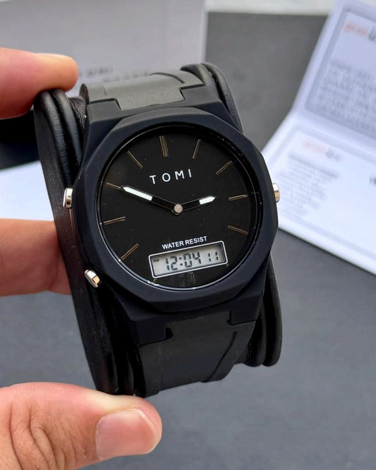 TOMI T-238 Dual Time Sports Watch