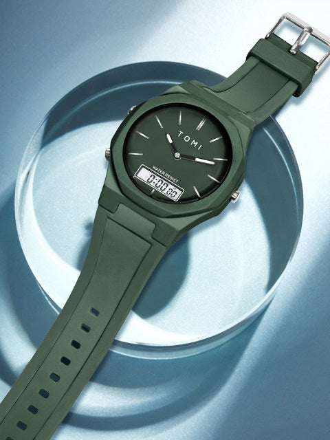 TOMI T-238 Dual Time Sports Watch