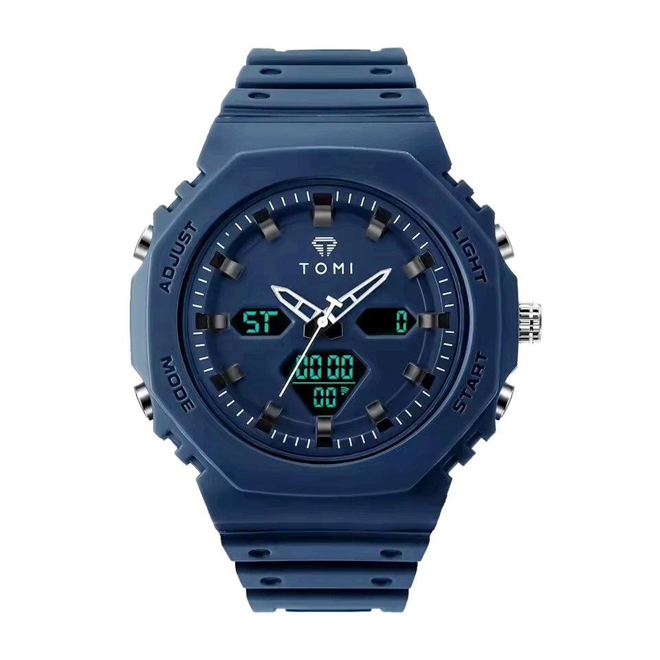 TOMI T-217 Dual Time Sports Watch