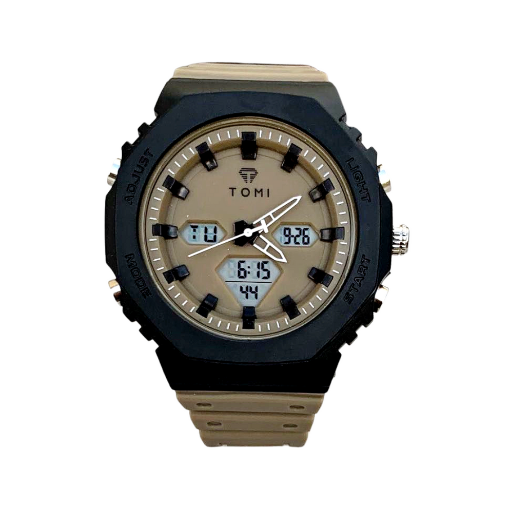 TOMI T-217 Dual Time Sports Watch