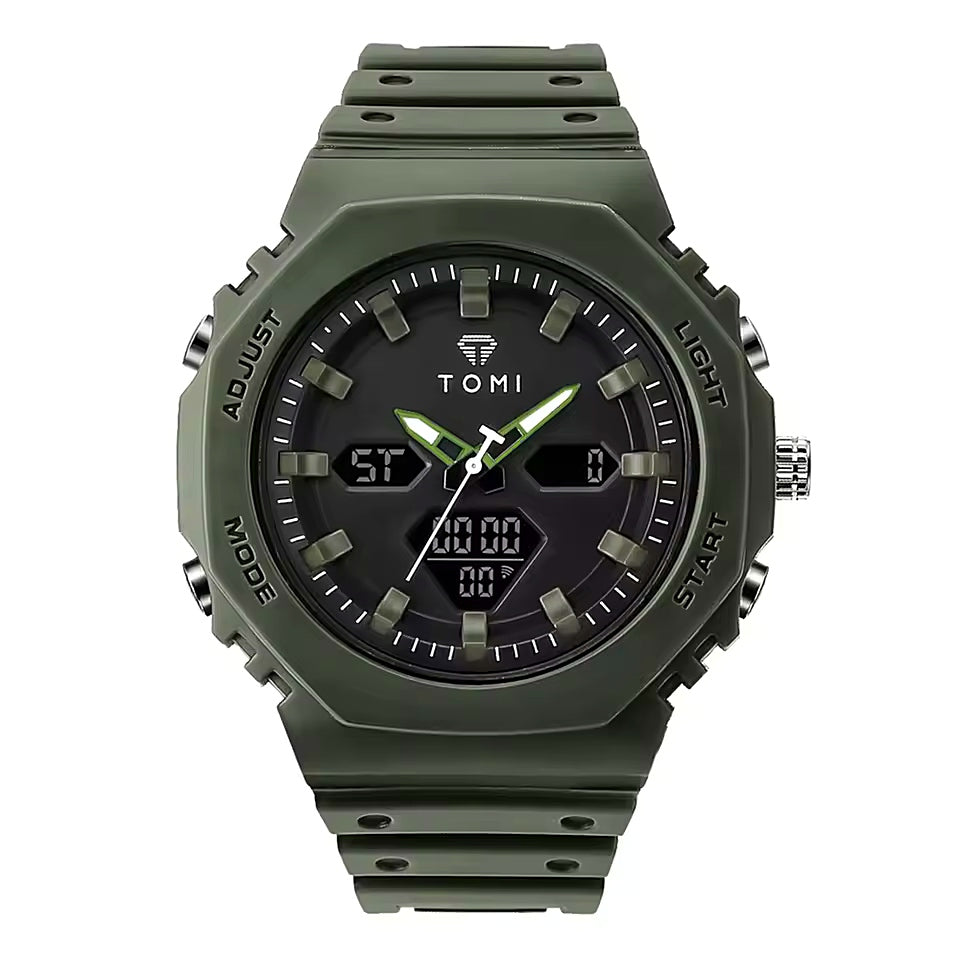 TOMI T-217 Dual Time Sports Watch
