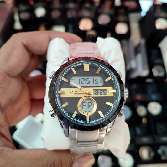 TOMI T-1956 High Quality Chain Watch Dual Time