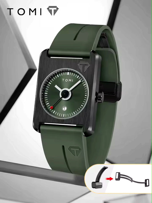 TOMI T-022 Magnet Lock Silicone Straps Tomi Tank Watch