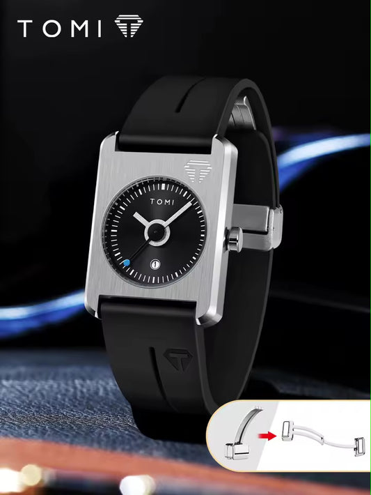 TOMI T-022 Magnet Lock Silicone Straps Tomi Tank Watch