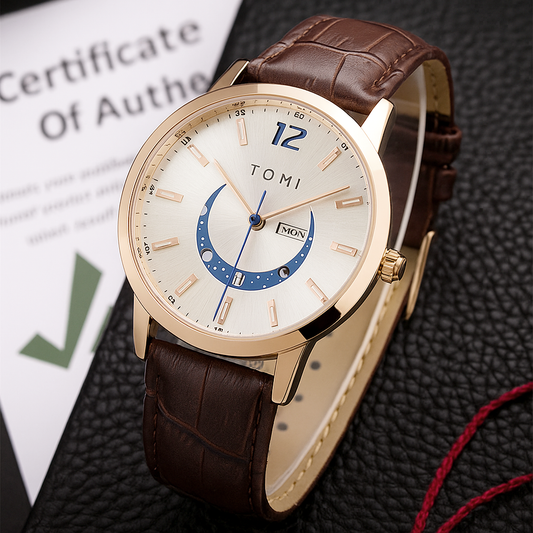 Tomi T-020 Luxury Men’s Day-Date Wrist Watch