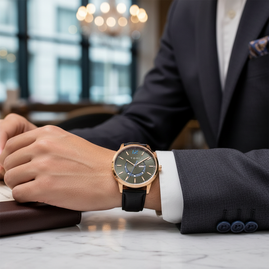 Tomi T-020 Luxury Men’s Day-Date Wrist Watch