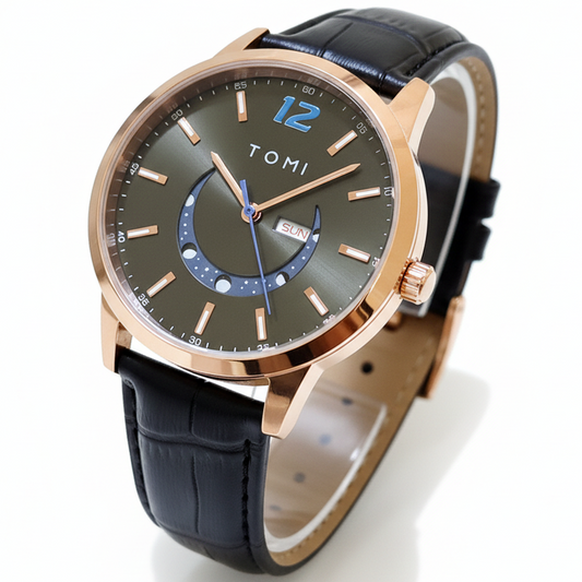 Tomi T-020 Luxury Men’s Day-Date Wrist Watch