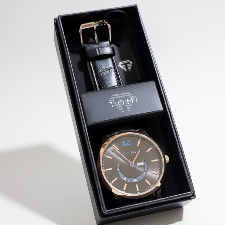 Tomi T-020 Luxury Men’s Day-Date Wrist Watch