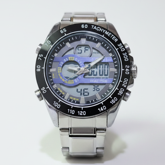 TOMI T-2106 High Quality Chain Watch Sport Edition Dual Time