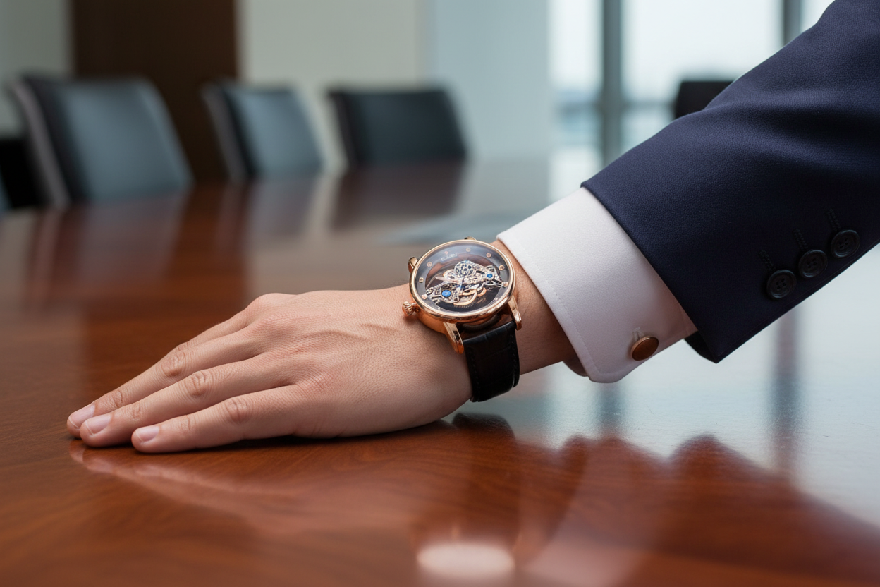 TOMI T-102 Face Gear Dual Strap Luxury Watch