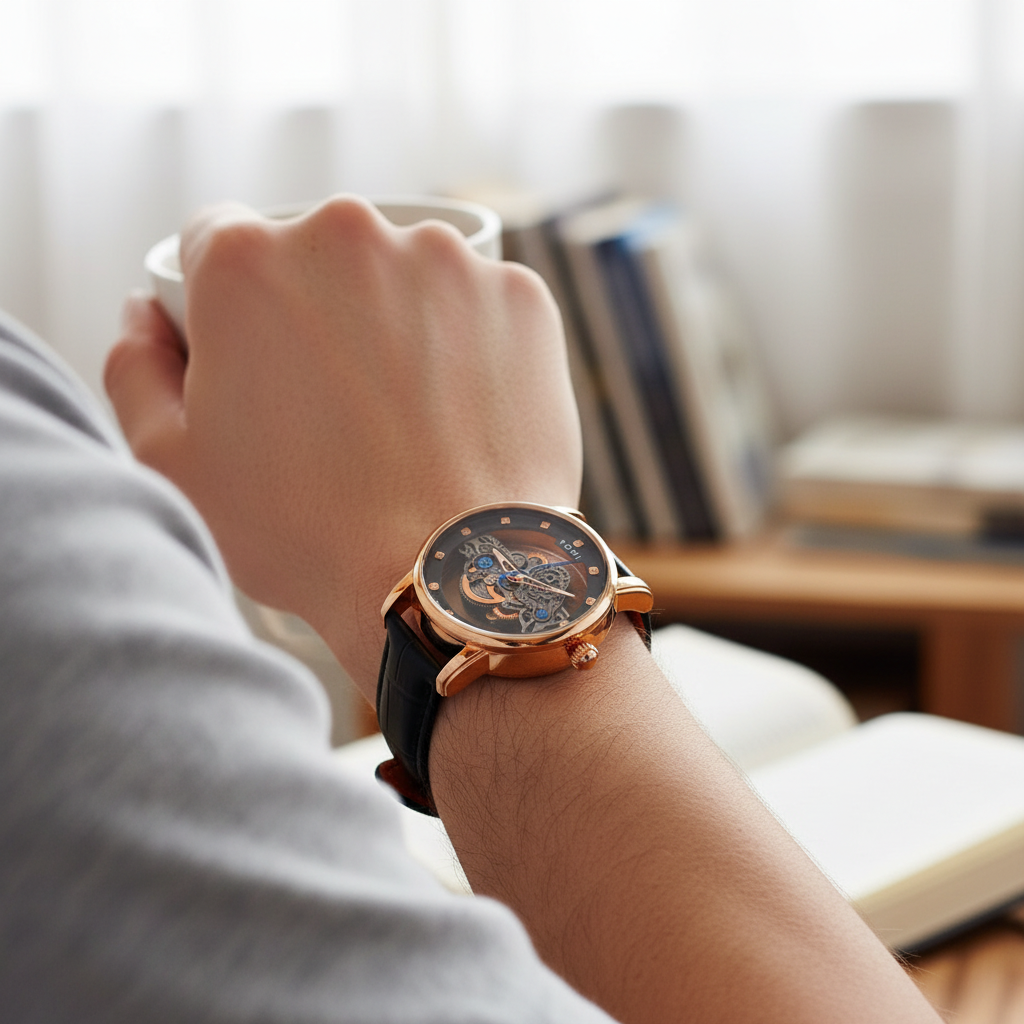 TOMI T-102 Face Gear Dual Strap Luxury Watch