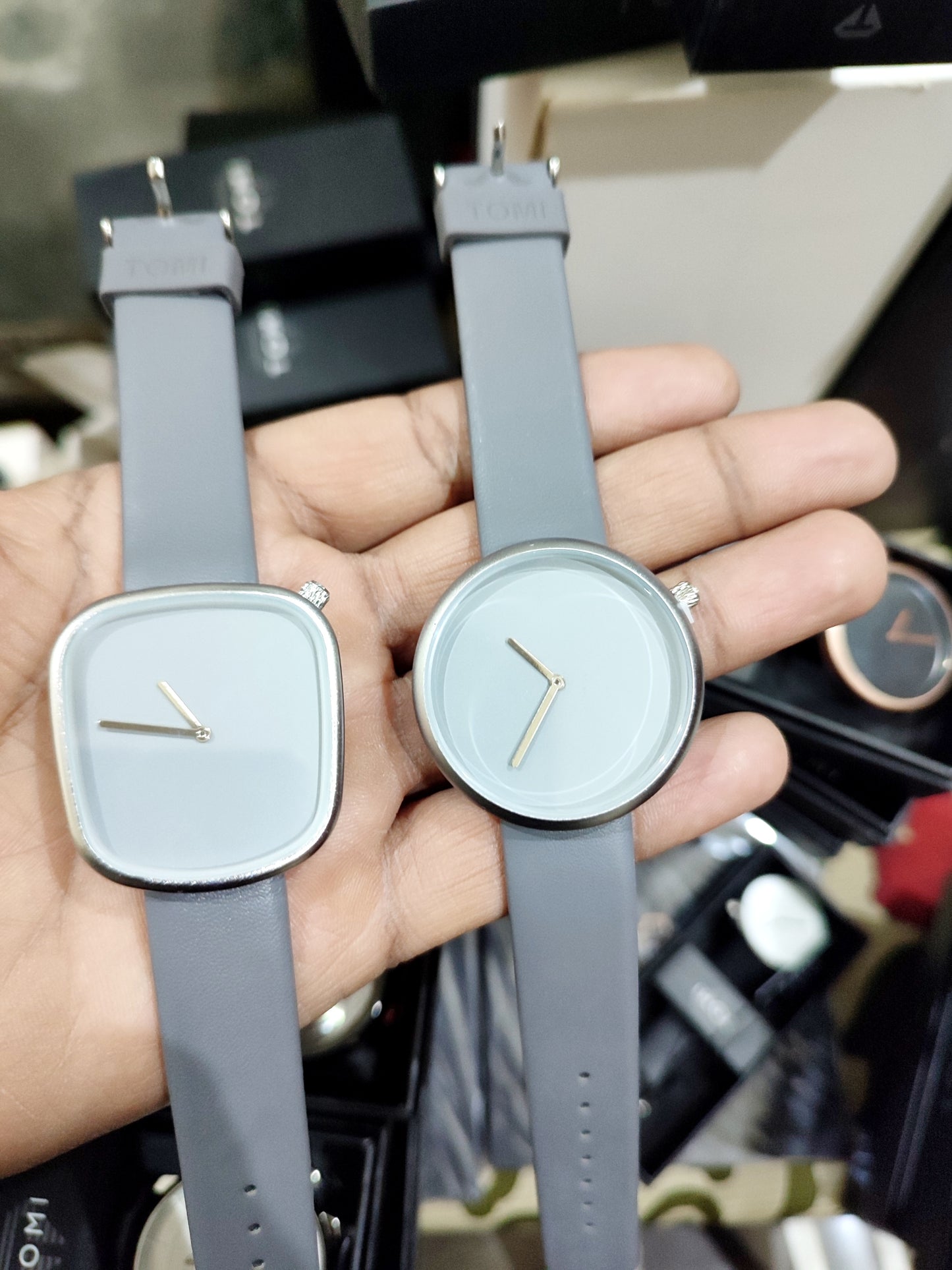 TOMI Couple Watch Leather Straps
