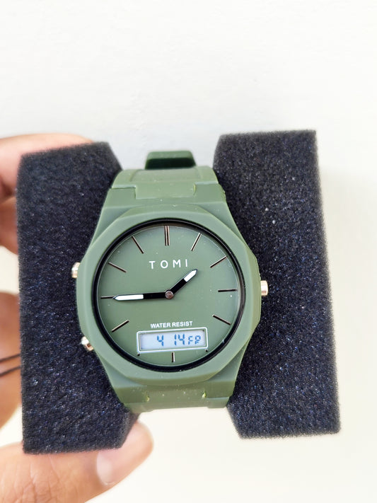 TOMI T-238 Dual Time Sports Watch