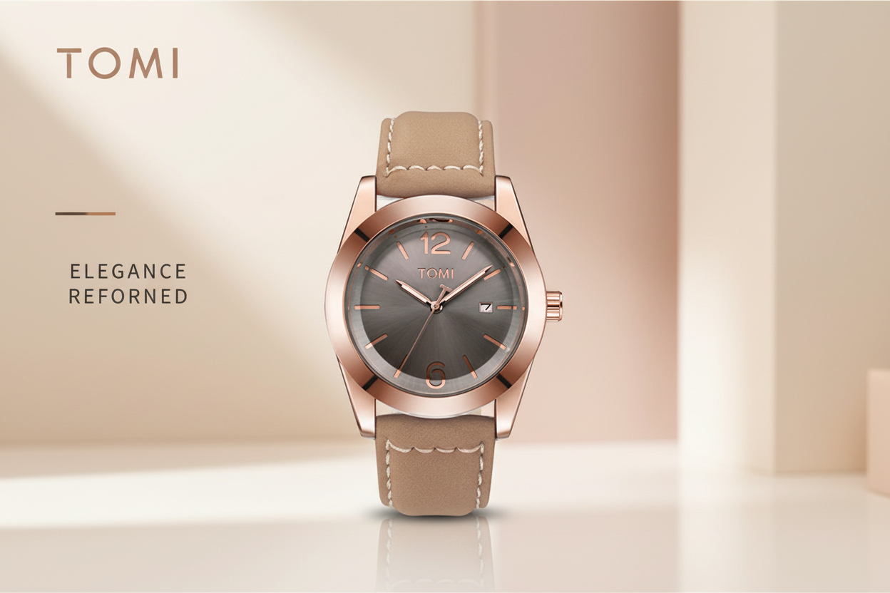 TOMI T-095 Luxury Watch Dial Quartz Date