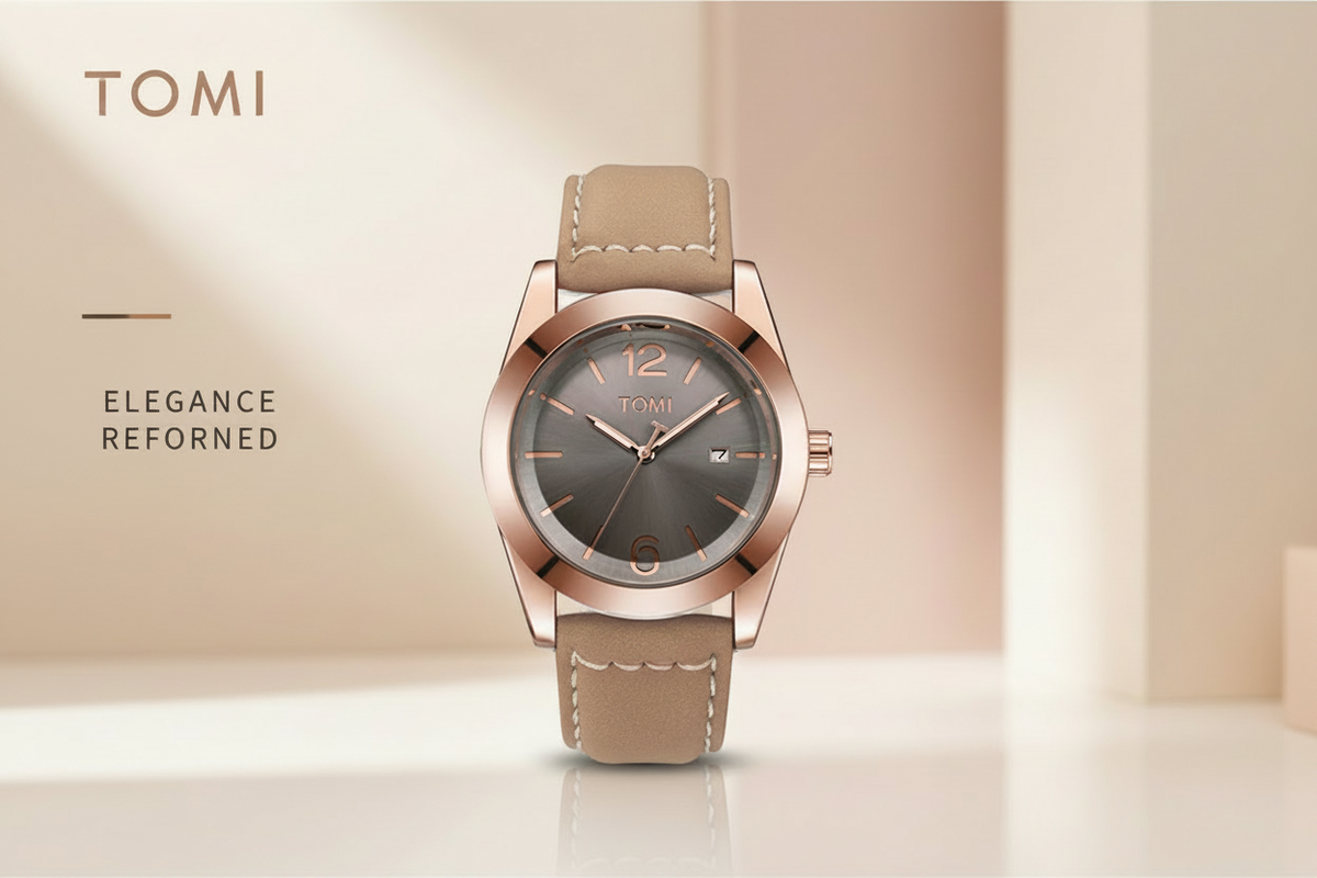 TOMI T-095 Luxury Watch Dial Quartz Date