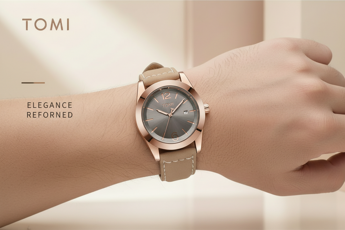 TOMI T-095 Luxury Watch Dial Quartz Date