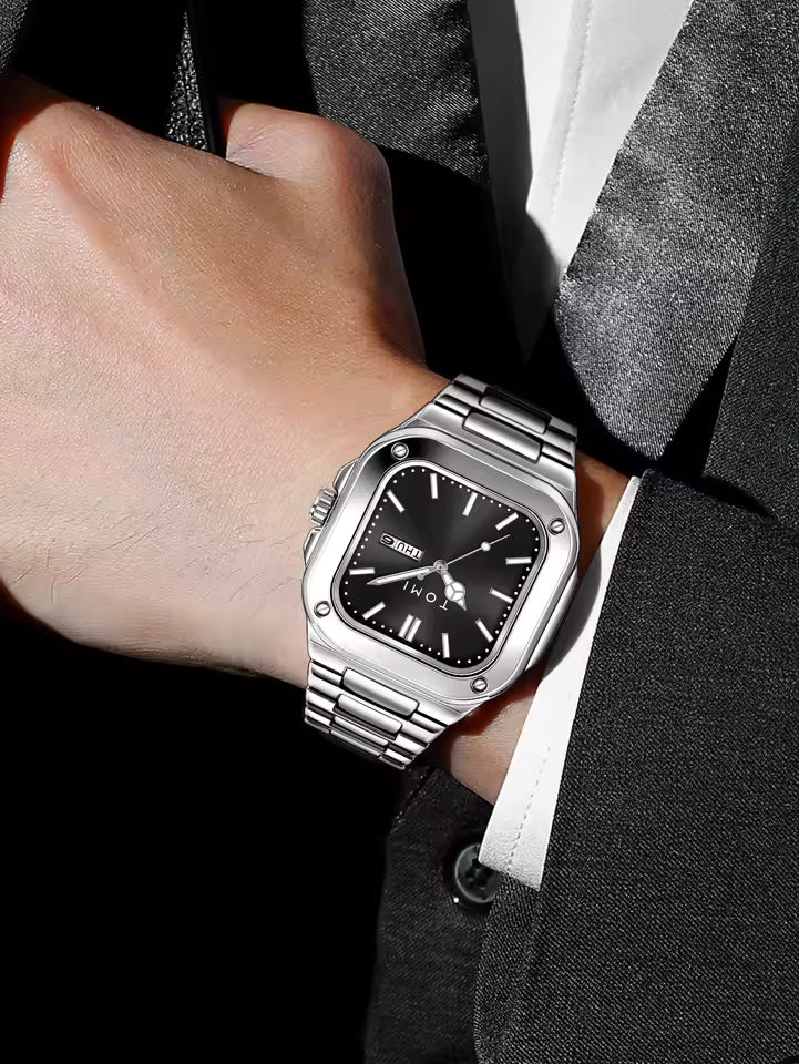 TOMI T-306 Chain Watch – Square Dial Business Style