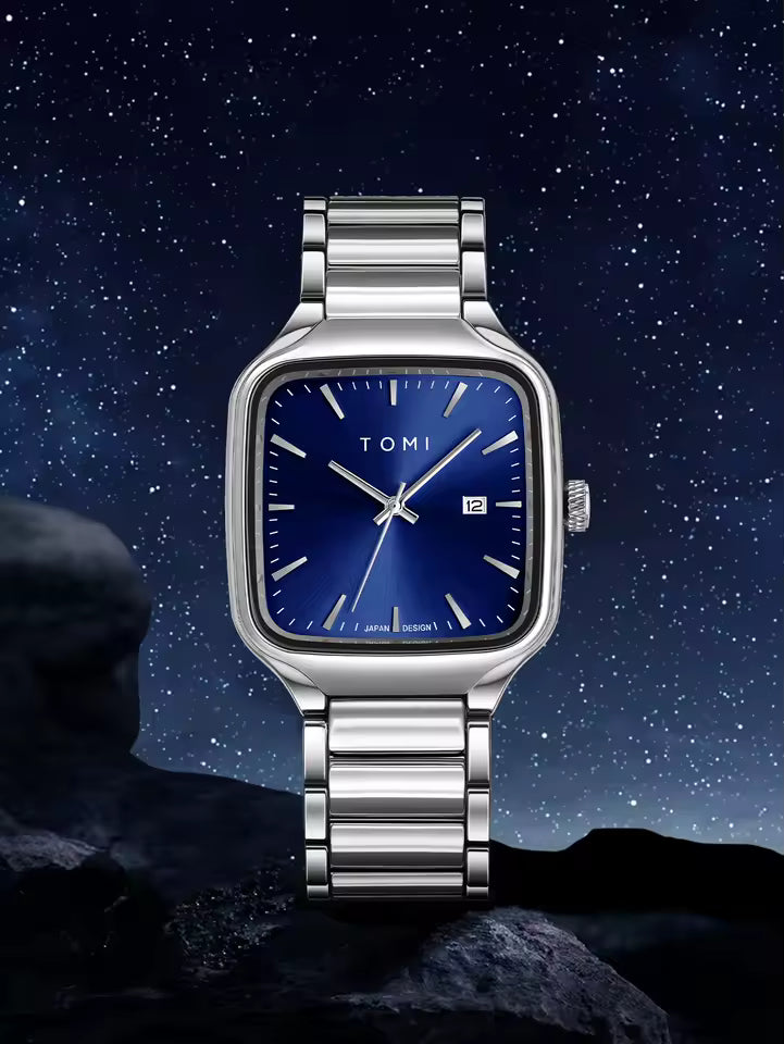 New TOMI T-314 High Quality Chain Watch – Date Quartz | Premium Gift Box Set