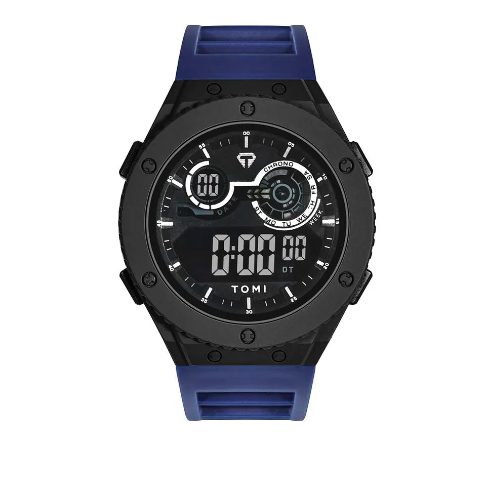 TOMI T-206 Men's LED Luminous Digital Watch Minimalist Design 30M Waterproof Men's Sports Watch Date Student Electronic Watch