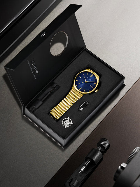 TOMI T-307 New Men's Luxury Business Watch Gift Box Set
