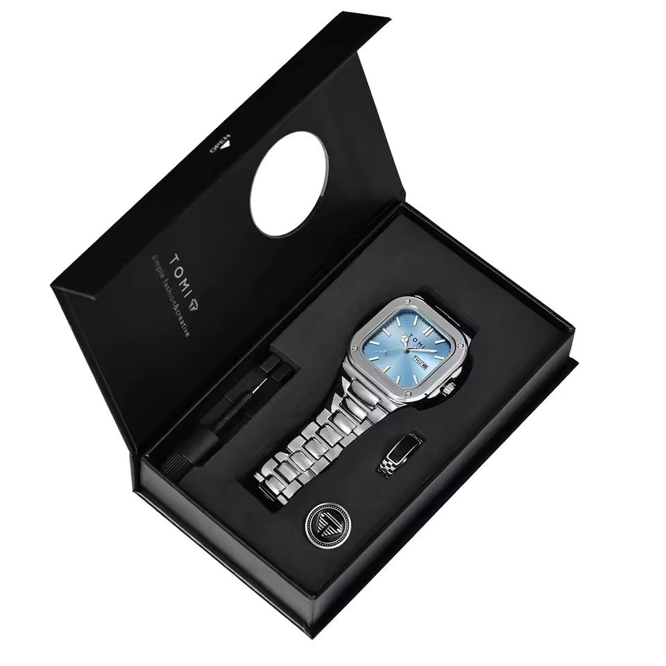 TOMI T-306 Chain Watch – Square Dial Business Style
