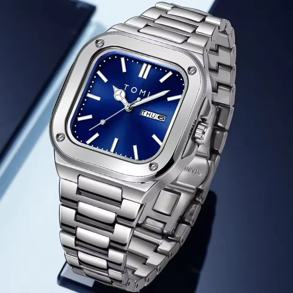 TOMI T-306 Chain Watch – Square Dial Business Style