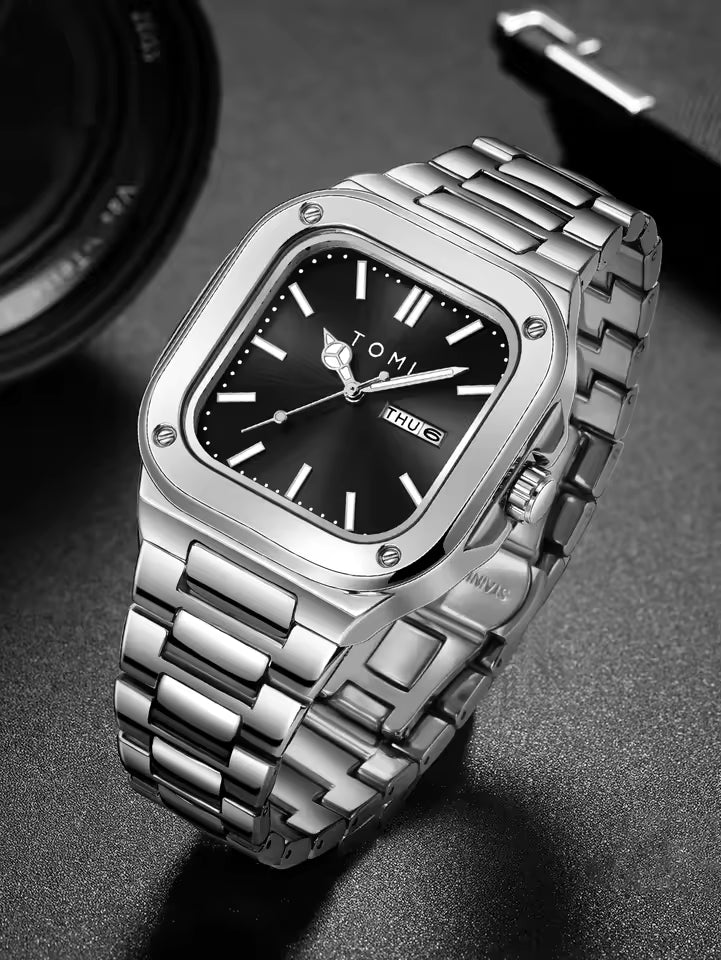 TOMI T-306 Chain Watch – Square Dial Business Style
