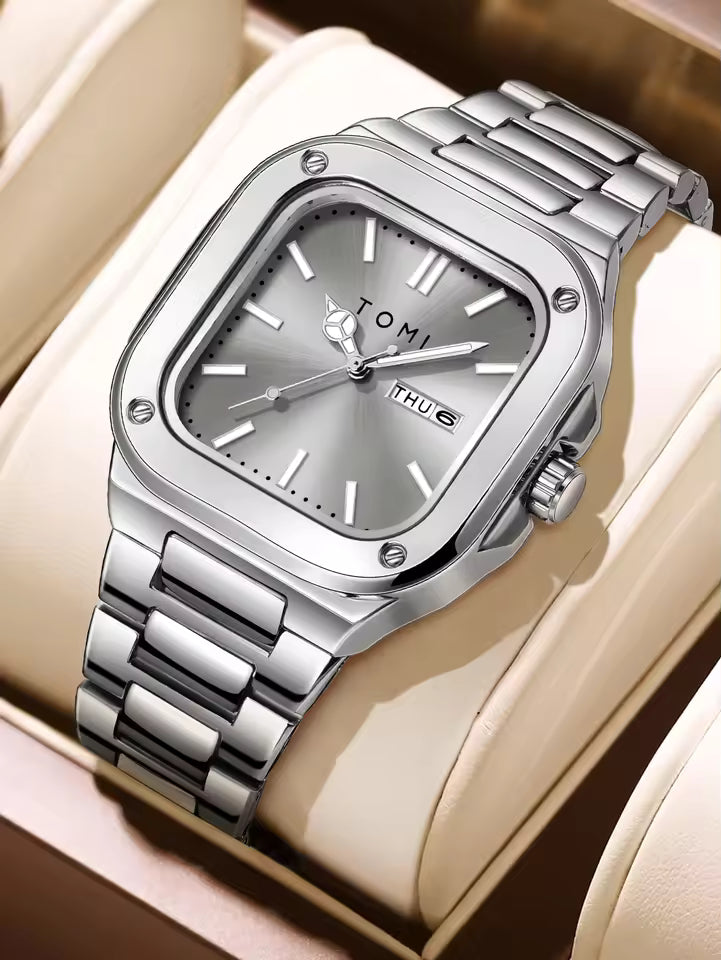 TOMI T-306 Chain Watch – Square Dial Business Style