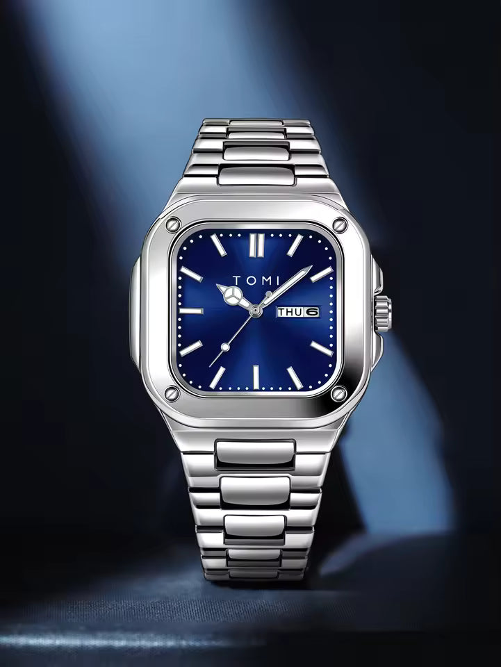 TOMI T-306 Chain Watch – Square Dial Business Style