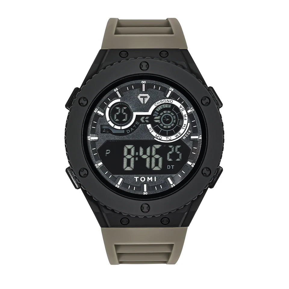 TOMI T-206 Men's LED Luminous Digital Watch Minimalist Design 30M Waterproof Men's Sports Watch Date Student Electronic Watch