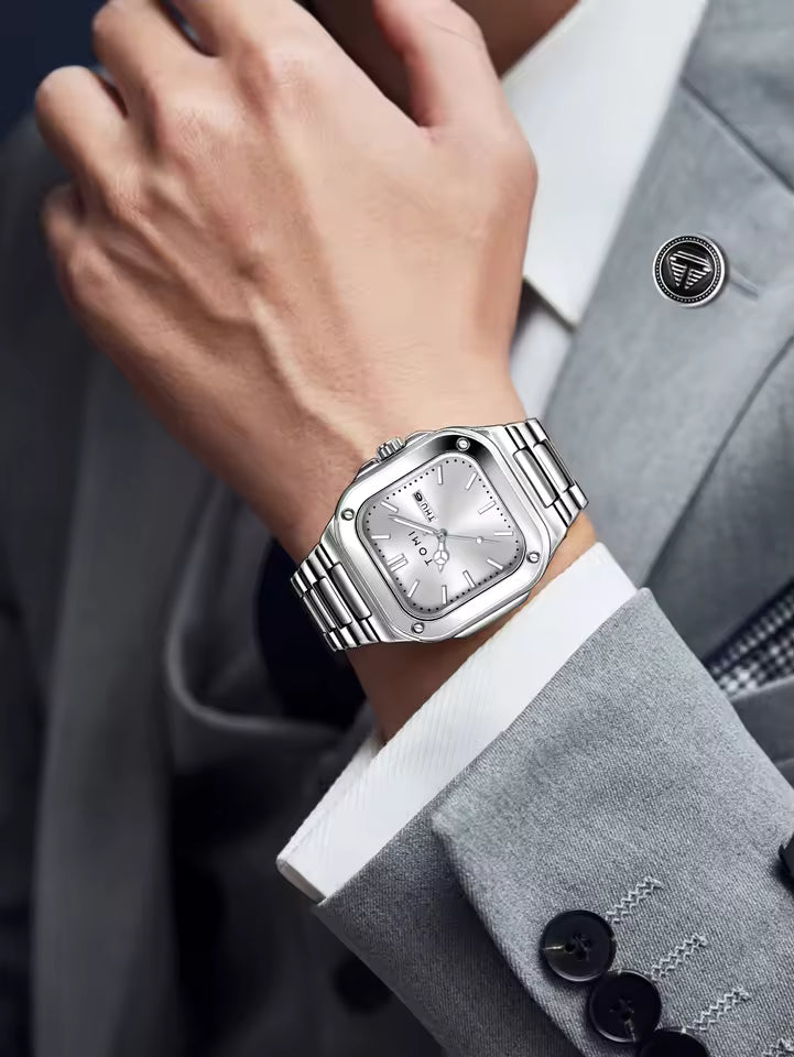 TOMI T-306 Chain Watch – Square Dial Business Style
