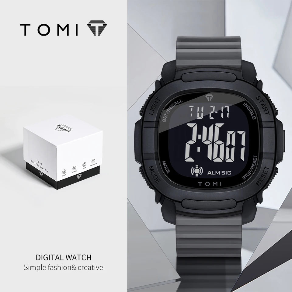 TOMI T-208 New Gift Box Packaging Men's Simple Casual Sports Electronic Watch