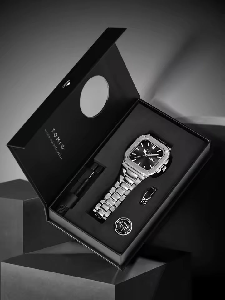 TOMI T-306 Chain Watch – Square Dial Business Style