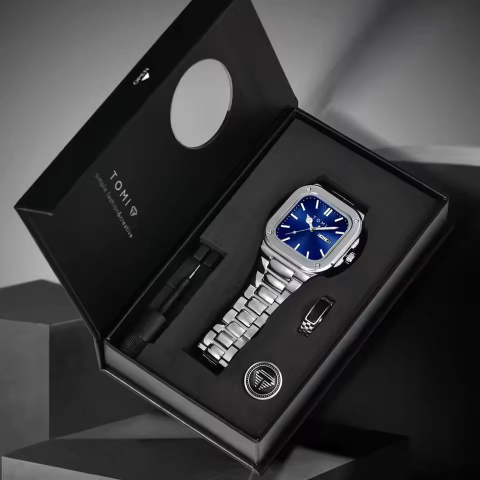 TOMI T-306 Chain Watch – Square Dial Business Style