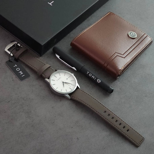 TOMI S8 Series Customised Gift Set Watch With Wallet & Pen Quartz
