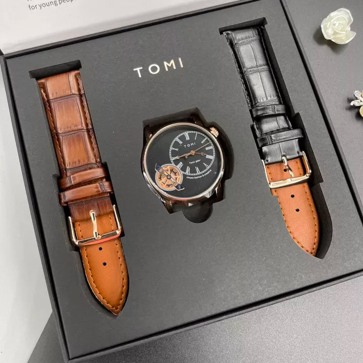 TOMI T-103 Face Gear Dual Strap Watch