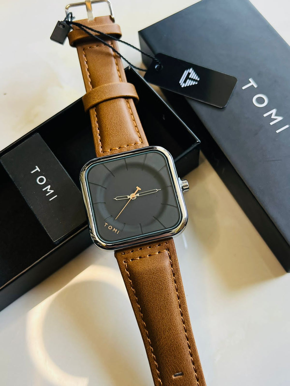 TOMI T-093 Men's Wrist Watch Square Dial – Tomiwatches.pk