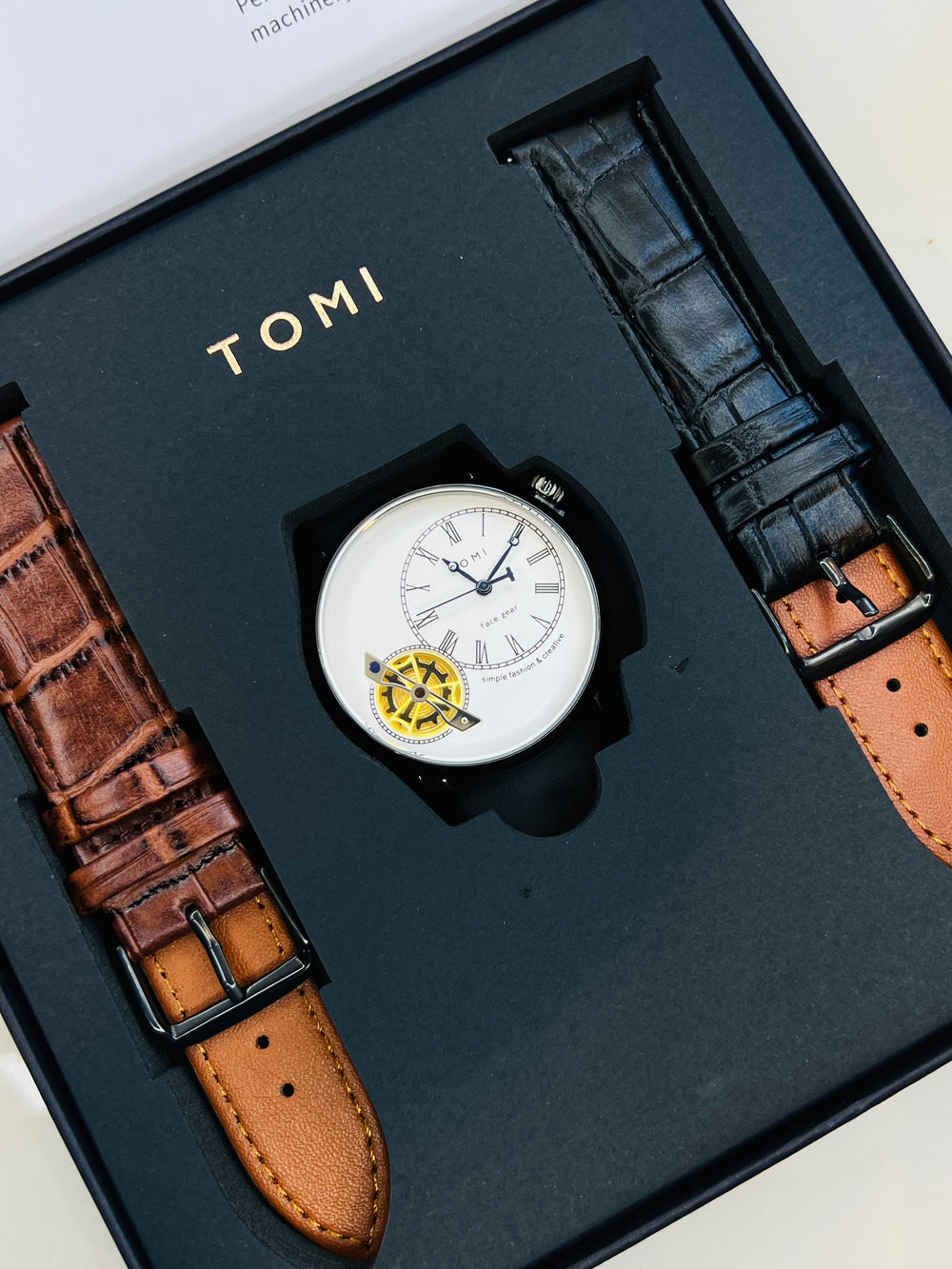 TOMI T-103 Face Gear Dual Strap Watch