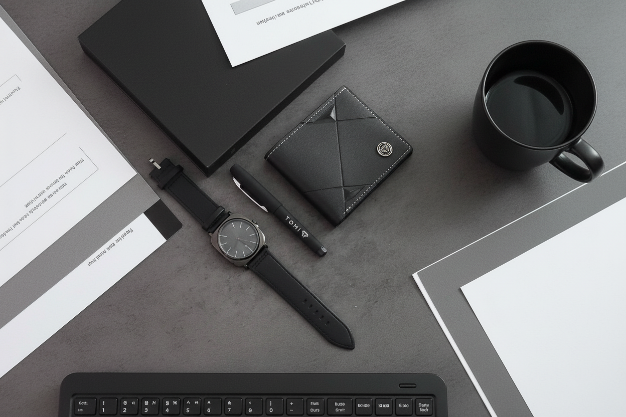 TOMI S8 Series Customised T-084 Gift Set Watch With Wallet And Pen Quartz