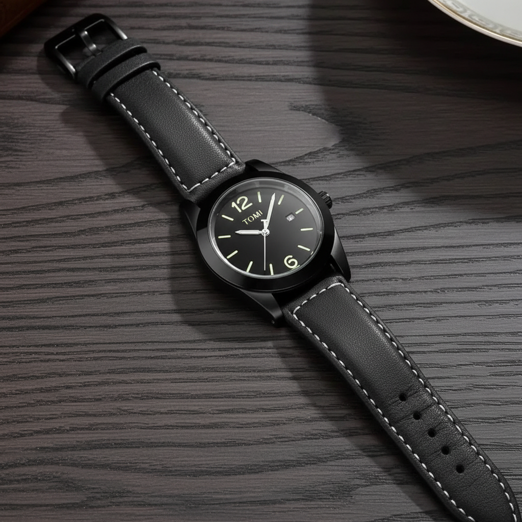 TOMI T-095 Luxury Watch Luminous Dial Quartz Date