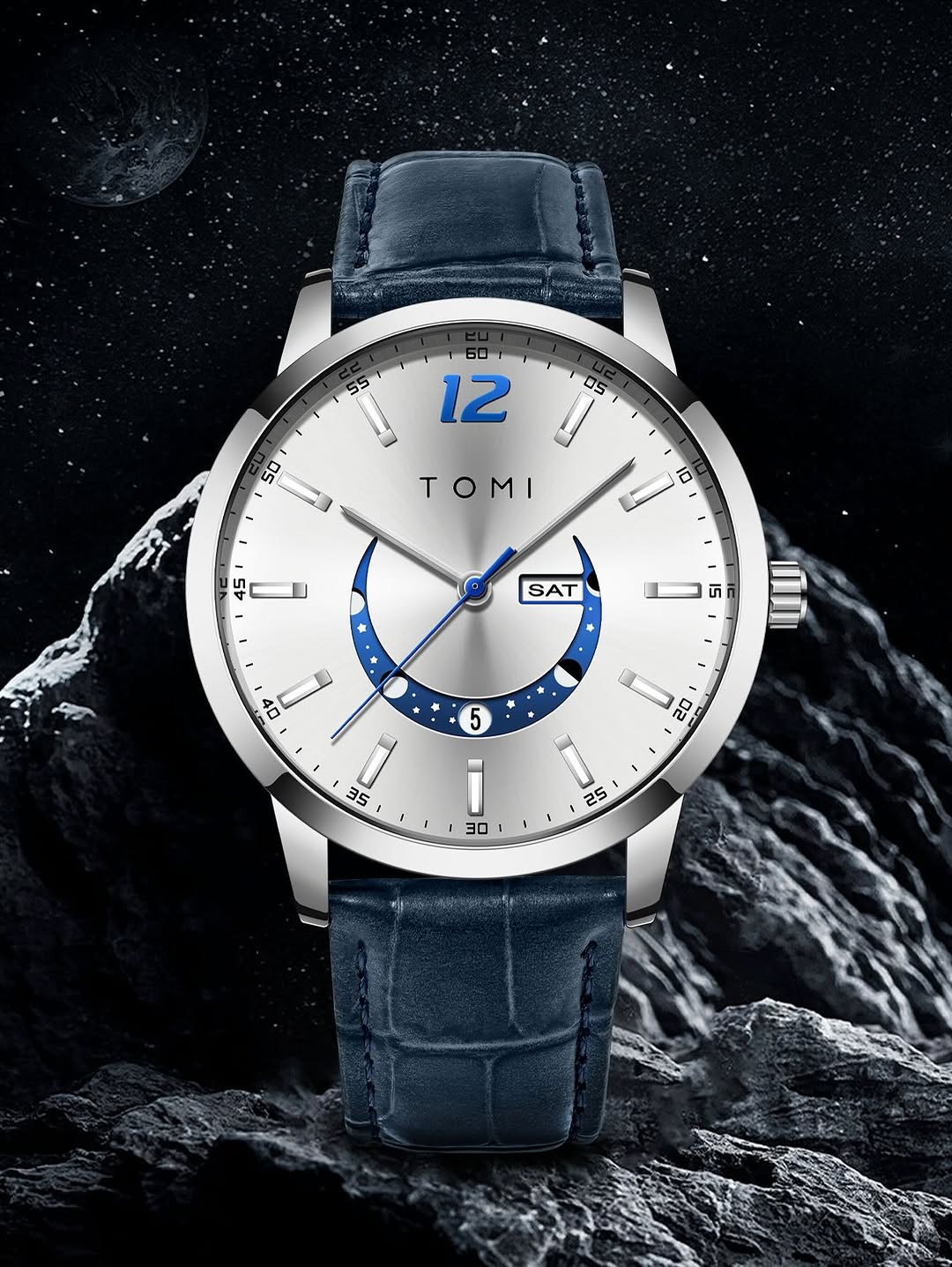Tomi T-020 Luxury Men’s Day-Date Wrist Watch
