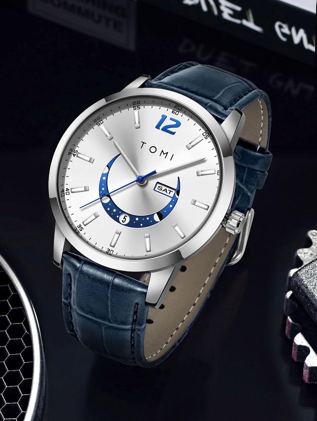 Tomi T-020 Luxury Men’s Day-Date Wrist Watch