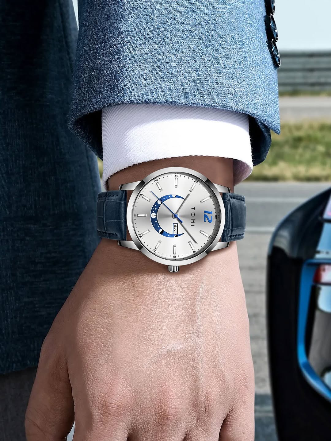 Tomi T-020 Luxury Men’s Day-Date Wrist Watch